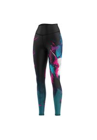 Legginsy sportowe damskie z wysokim stanem EXTREME HOBBY VIVID BULL TERRIER. Stan: podwyższony. Kolor: czarny. Materiał: poliester, elastan