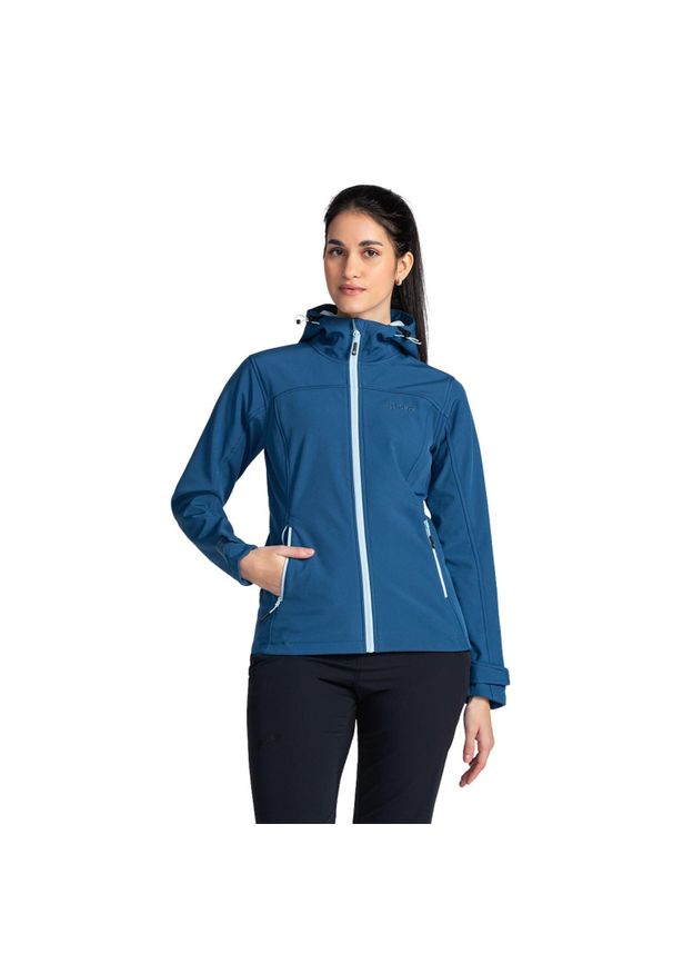 Damska kurtka softshell Kilpi RAVIA-W. Kolor: niebieski. Materiał: softshell. Sport: turystyka piesza