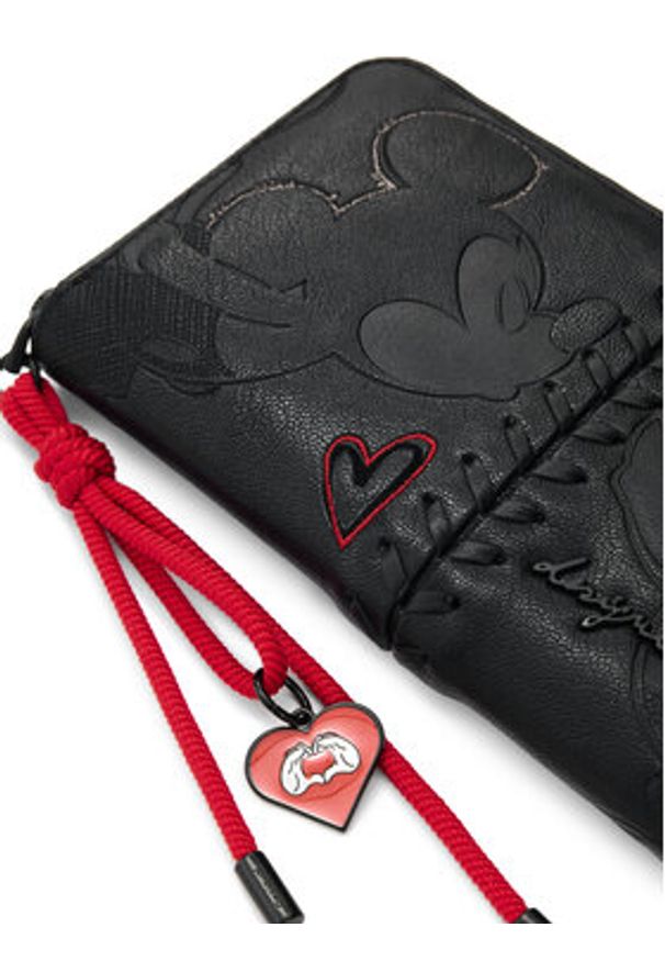 Desigual Portfel 26SAYP17 Czarny. Kolor: czarny. Materiał: skóra