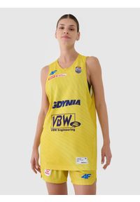 4f - 4F Koszulka meczowa replika domowa z sezonu 2024/25 damska 4F x VBW Arka Gdynia - multikolor XL. Typ kołnierza: dekolt w serek. Kolor: wielokolorowy. Materiał: dzianina, włókno, materiał, syntetyk. Wzór: gładki, nadruk, ze splotem. Sport: koszykówka, fitness