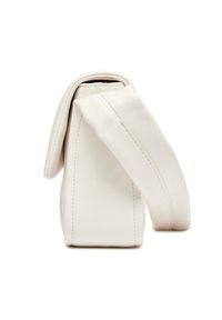 Calvin Klein Jeans Torebka Block Flap Pu K60K611467 Biały. Kolor: biały. Materiał: skórzane