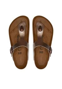 Birkenstock Japonki Gizeh Bs 1016144 Brązowy. Kolor: brązowy. Materiał: skóra