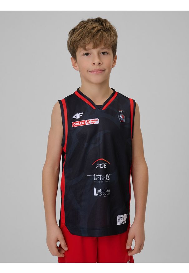 4f - 4F Koszulka meczowa replika wyjazdowa z sezonu 2025/26 dziecięca 4F x Start Lublin - czarna 122/128 (6-8 lat). Kolor: czarny. Materiał: materiał. Wzór: nadruk. Sezon: lato. Sport: fitness