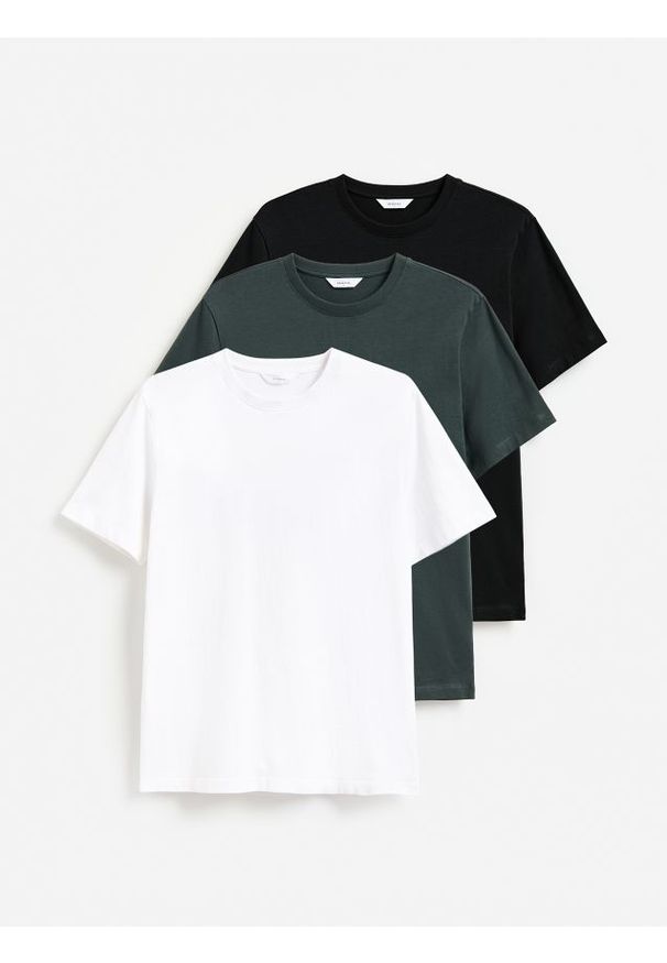 Reserved - T-shirt regular 3 pack - wielobarwny. Materiał: bawełna, dzianina