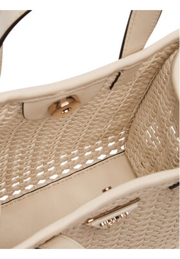 Guess Torebka Brigitta Mini HWWZ72 06770 Écru. Kolor: kremowy. Materiał: skórzane