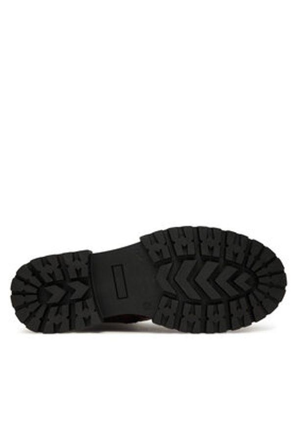 TOMMY HILFIGER - Tommy Hilfiger Trapery Lace-Up Bootie T4A5-34025-0775 D Bordowy. Kolor: czerwony. Materiał: skóra