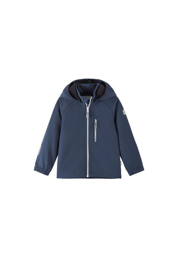 Kurtka przeciwwiatrowa dla dzieci Reima Vantti. Kolor: niebieski. Materiał: softshell, materiał. Styl: sportowy