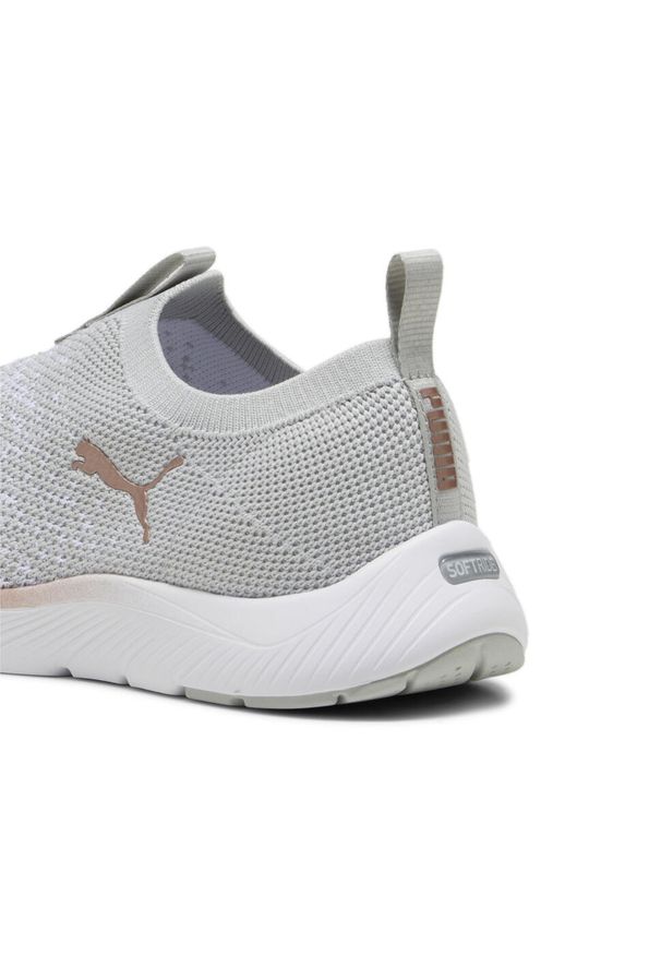 Puma - Damskie dzianinowe buty do biegania SOFTRIDE Remi PUMA. Kolor: żółty, fioletowy, szary, wielokolorowy, biały. Materiał: dzianina. Sport: bieganie