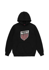 Bluza Prosto Klasyk Hoodie Toogit 232MSWE2102 - czarna. Okazja: na co dzień, na spacer. Kolor: czarny. Materiał: poliester, materiał, bawełna. Wzór: aplikacja. Styl: casual, klasyczny. Sport: turystyka piesza, fitness