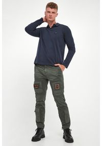 Aeronautica Militare - Polo męskie z długim rękawem AERONAUTICA MILITARE. Typ kołnierza: polo. Długość rękawa: długi rękaw. Długość: długie #1