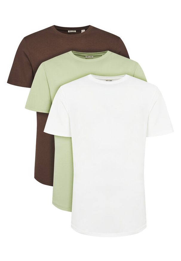 Only & Sons Komplet 3 t-shirtów Jeff 22034548 Zielony Regular Fit. Kolor: zielony. Materiał: bawełna