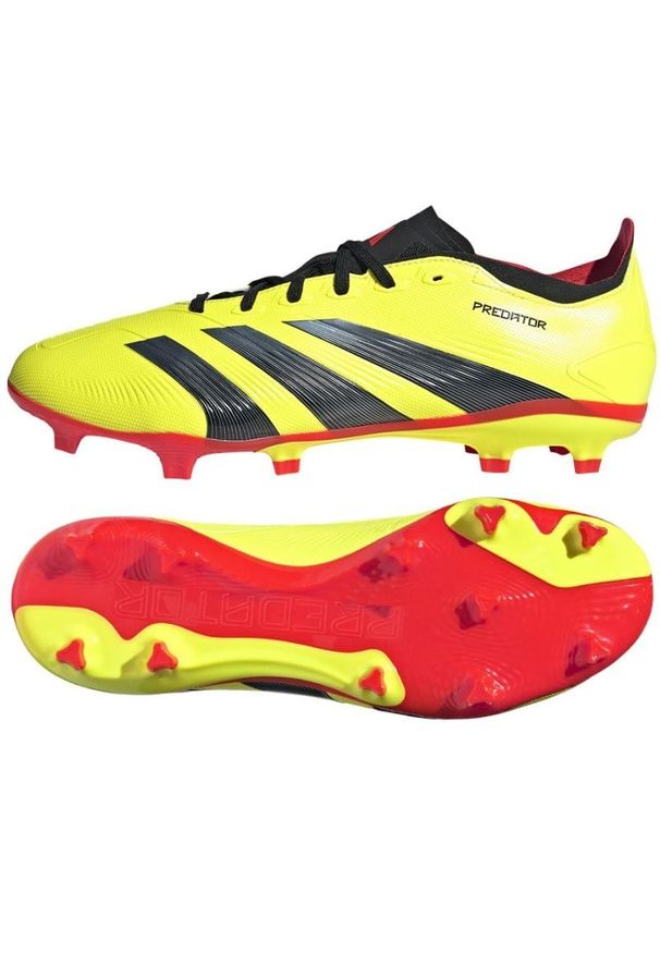 Adidas - Buty piłkarskie adidas Predator League L Fg M IG7761 żółte. Zapięcie: sznurówki. Kolor: żółty. Materiał: syntetyk, guma. Sport: piłka nożna
