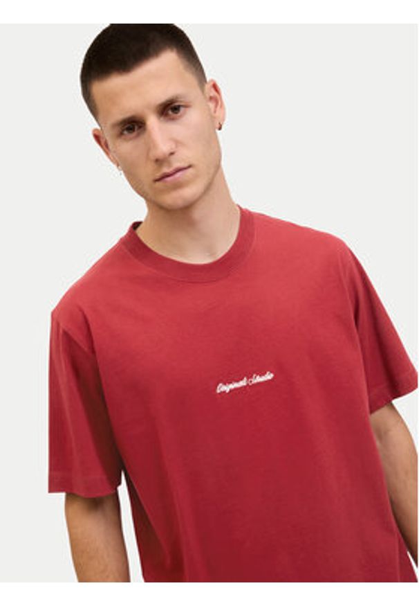Jack & Jones T-Shirt Norrebro 12282892 Czerwony Relaxed Fit. Kolor: czerwony. Materiał: bawełna