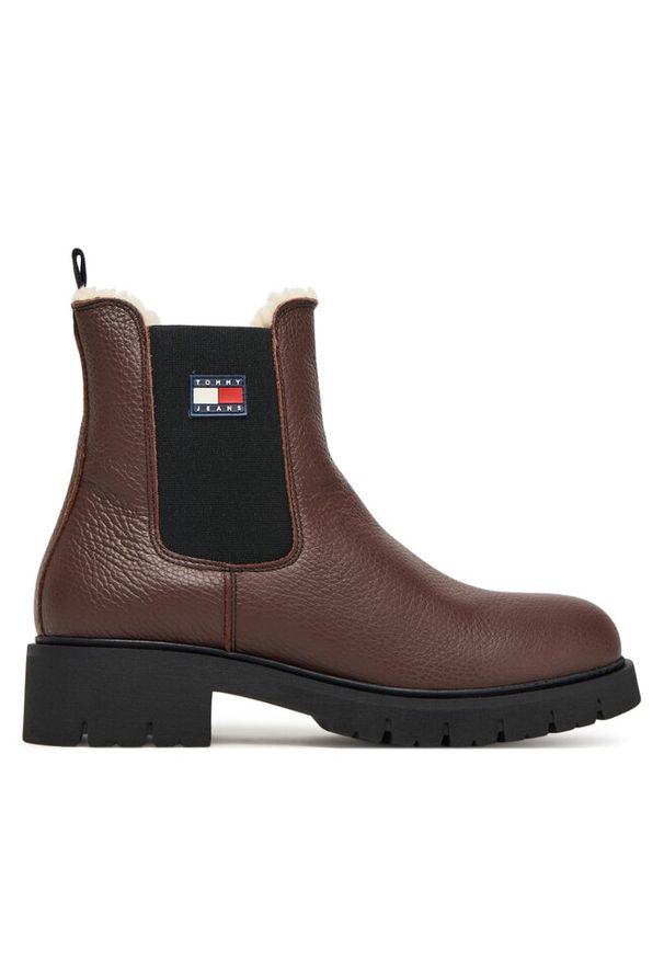Sztyblety Tommy Jeans. Kolor: brązowy