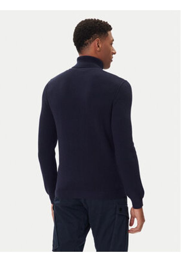 Aeronautica Militare Golf 252MA1583UL00903 Granatowy Regular Fit. Typ kołnierza: golf. Kolor: niebieski. Materiał: wełna, bawełna