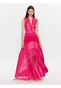 Babylon Sukienka wieczorowa S_EL0705 Różowy Regular Fit. Kolor: różowy. Materiał: syntetyk. Styl: wizytowy #1