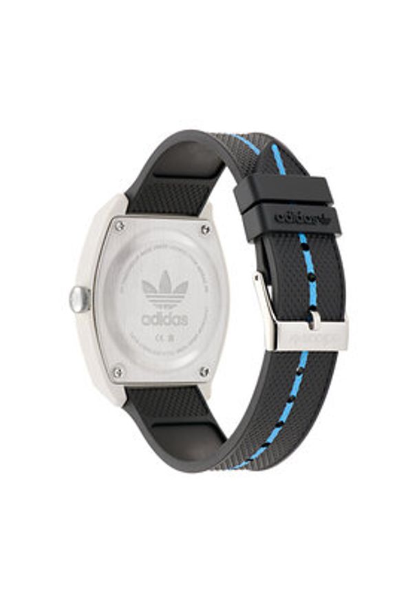 Adidas - adidas Zegarek Project Two AOST25038 Biały. Kolor: biały. Materiał: guma