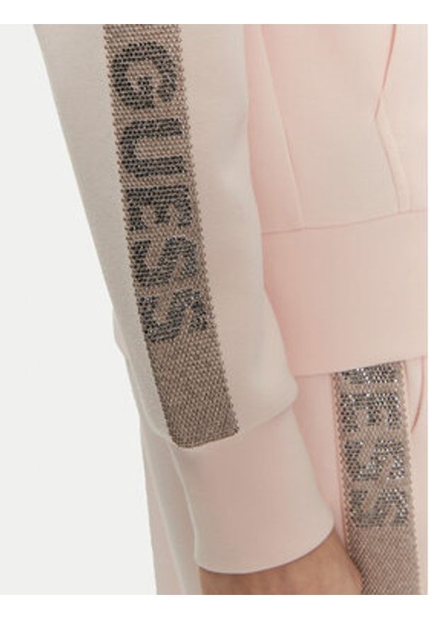 Guess Bluza W5RQ03 KBYE2 Różowy Regular Fit. Kolor: różowy. Materiał: wiskoza, syntetyk
