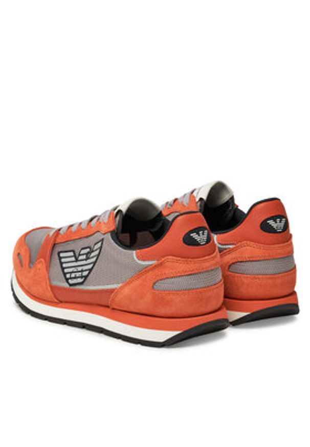 Emporio Armani Sneakersy X4X537 XN730 U550 Czerwony. Kolor: czerwony. Materiał: materiał