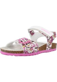 Geox - Sandały GEOX B SANDAL CHALKI GIRL Biały. Kolor: biały. Materiał: syntetyk, tkanina. Sezon: lato