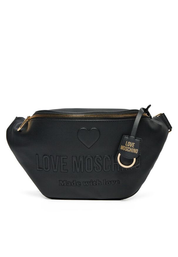 Love Moschino - LOVE MOSCHINO Saszetka nerka JC4059PP1ML1000A Czarny. Kolor: czarny. Materiał: skóra