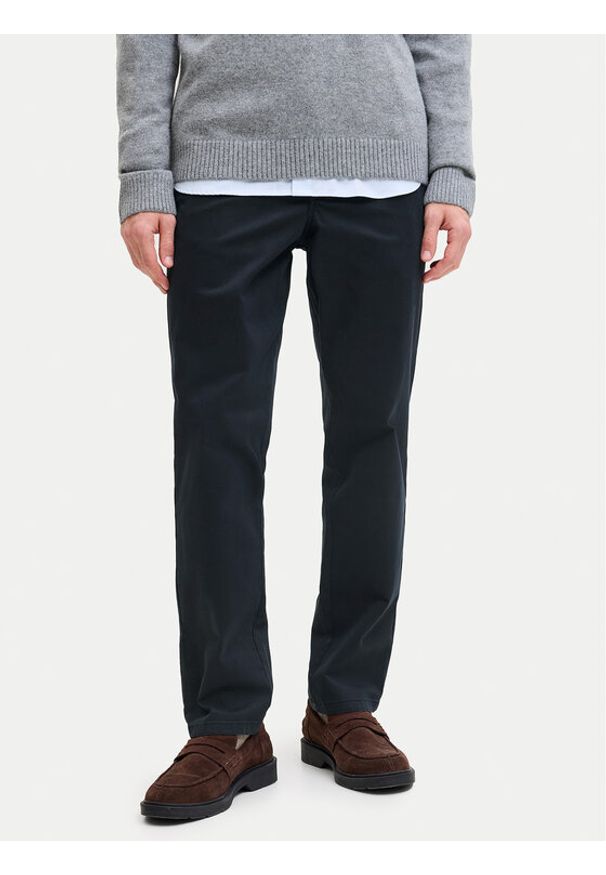 Jack & Jones Chinosy Stollie 12292970 Granatowy Regular Fit. Kolor: niebieski. Materiał: bawełna