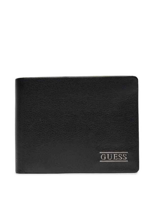 Guess Duży Portfel Męski SMNEBR LEA24 Czarny. Kolor: czarny. Materiał: skóra
