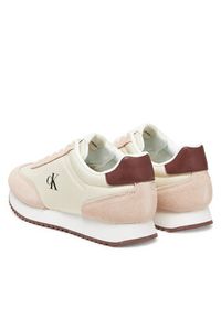 Calvin Klein Jeans Sneakersy Runner Laceup Mg Nylon Mix YW0YW01828 Écru. Materiał: materiał #3