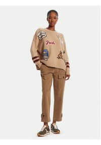 Weekend Max Mara Sweter Pavidi 2525366262 Beżowy Oversize. Kolor: beżowy. Materiał: wełna #5