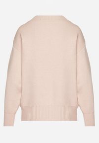 Born2be - Różowy Sweter z Kaszmirem z Dekoltem w Serek Plenae. Okazja: na co dzień. Typ kołnierza: dekolt w serek. Kolor: różowy. Materiał: kaszmir. Styl: klasyczny, casual, elegancki #5