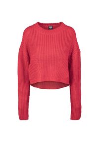 Urban Classics - Bluza damska Urban Classic szeroka oversize. Kolor: czerwony. Materiał: polar. Sezon: zima #1