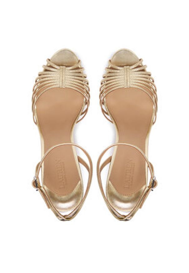 Lauren Ralph Lauren - LAUREN RALPH LAUREN Sandały 802P15739001 Złoty. Kolor: złoty. Materiał: skóra