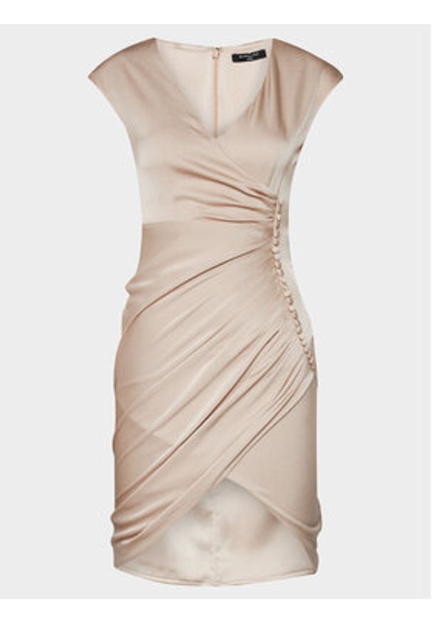 Marciano Guess Sukienka koktajlowa Laing 4RGK40 9948Z Beżowy Regular Fit. Kolor: beżowy. Materiał: syntetyk. Styl: wizytowy