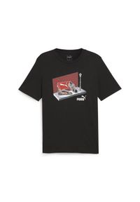 Koszulka treningowa męska Puma Graphics Sneaker Box. Kolor: wielokolorowy, czarny. Materiał: bawełna. Długość rękawa: krótki rękaw. Długość: krótkie