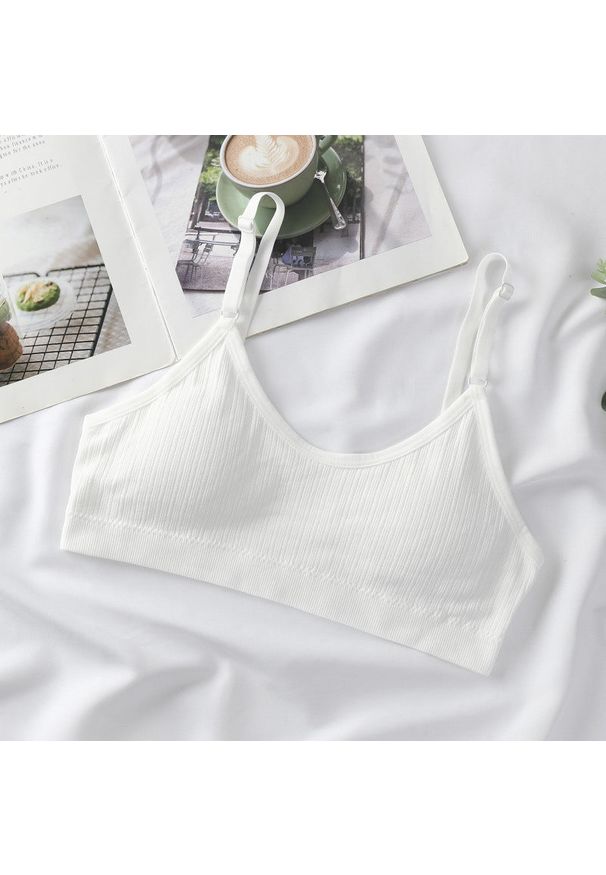 Intica - Braletka miękka z delikatnymi ramiączkami Robinia. Kolor: biały. Materiał: tkanina, materiał