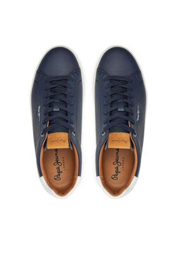 Pepe Jeans Sneakersy Camden Club M PMS00020 Granatowy. Kolor: niebieski. Materiał: skóra