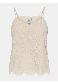 YAS Top Perla 26032812 Écru Regular Fit. Materiał: syntetyk