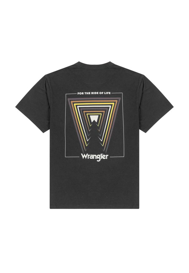 Wrangler - WRANGLER TEE GRAPHIC MĘSKA KOSZULKA T-SHIRT FADED BLACK 112342326 W7A1013642