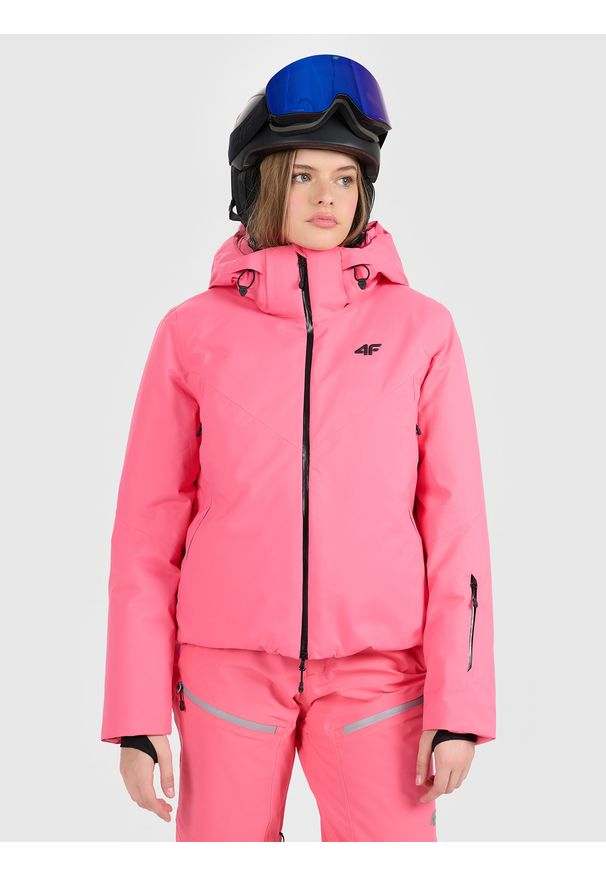 4f - 4F Kurtka narciarska membrana Dermizax 20000 damska - różowa XXL. Typ kołnierza: kołnierzyk stójkowy. Kolor: różowy. Materiał: materiał, włókno. Sezon: zima