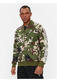 Adidas - adidas Bluza Camo SSTR IS0253 Zielony Regular Fit. Kolor: zielony. Materiał: bawełna, syntetyk