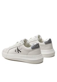 Calvin Klein Jeans Sneakersy Chunky Cupsole Laceup Lth Ml Mtl YW0YW01476 Biały. Kolor: biały. Materiał: skóra #4