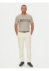 BOSS T-Shirt Tape Logo 50530990 Zielony Regular Fit. Kolor: zielony. Materiał: bawełna #4