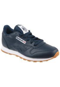 Buty Reebok Classic Leather W AR1312 granatowe. Okazja: na co dzień. Kolor: niebieski. Materiał: materiał, skóra. Szerokość cholewki: normalna. Model: Reebok Classic #4