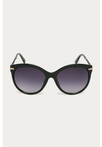 Vero Moda - Okulary przeciwsłoneczne. Kształt: okrągłe. Kolor: czarny. Materiał: syntetyk, materiał. Wzór: gładki #2