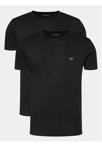 Emporio Armani Underwear Komplet 2 t-shirtów 111267 4R720 17020 Czarny Regular Fit. Kolor: czarny. Materiał: bawełna