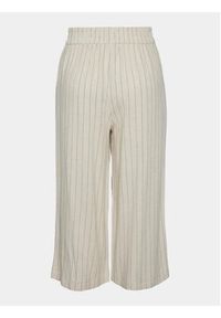 Pieces Kuloty Vinsty 17124361 Beżowy Wide Leg. Kolor: beżowy. Materiał: wiskoza