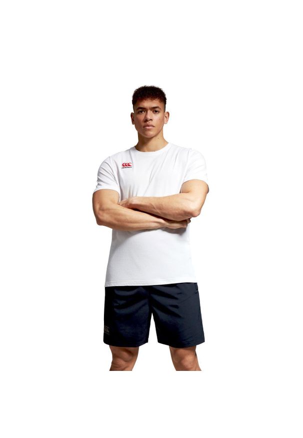 CANTERBURY - Bawełniana koszulka z małym logo Canterbury. Kolor: biały. Materiał: bawełna