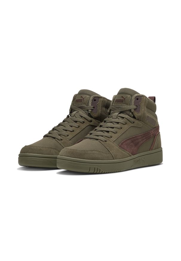 Puma - Sneakersy unisex Rebound V6 WTR PUMA Loden Green Chestnut Brown. Kolor: zielony, brązowy, wielokolorowy. Sezon: lato. Sport: koszykówka