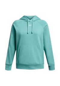 Under Armour - Bluza Z Kapturem Damska Polar Rival. Typ kołnierza: kaptur. Kolor: zielony. Materiał: polar