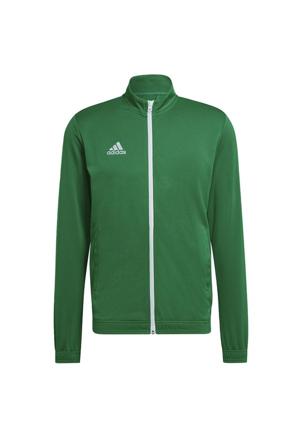 Adidas - Bluza piłkarska męska adidas Entrada 22 Track Jacket. Kolor: zielony, wielokolorowy, biały. Materiał: materiał. Sport: piłka nożna